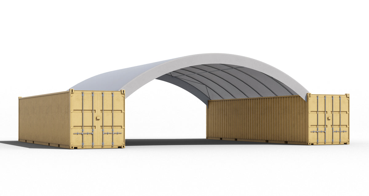 Inside to inside mounted 10m container shelter, single stack