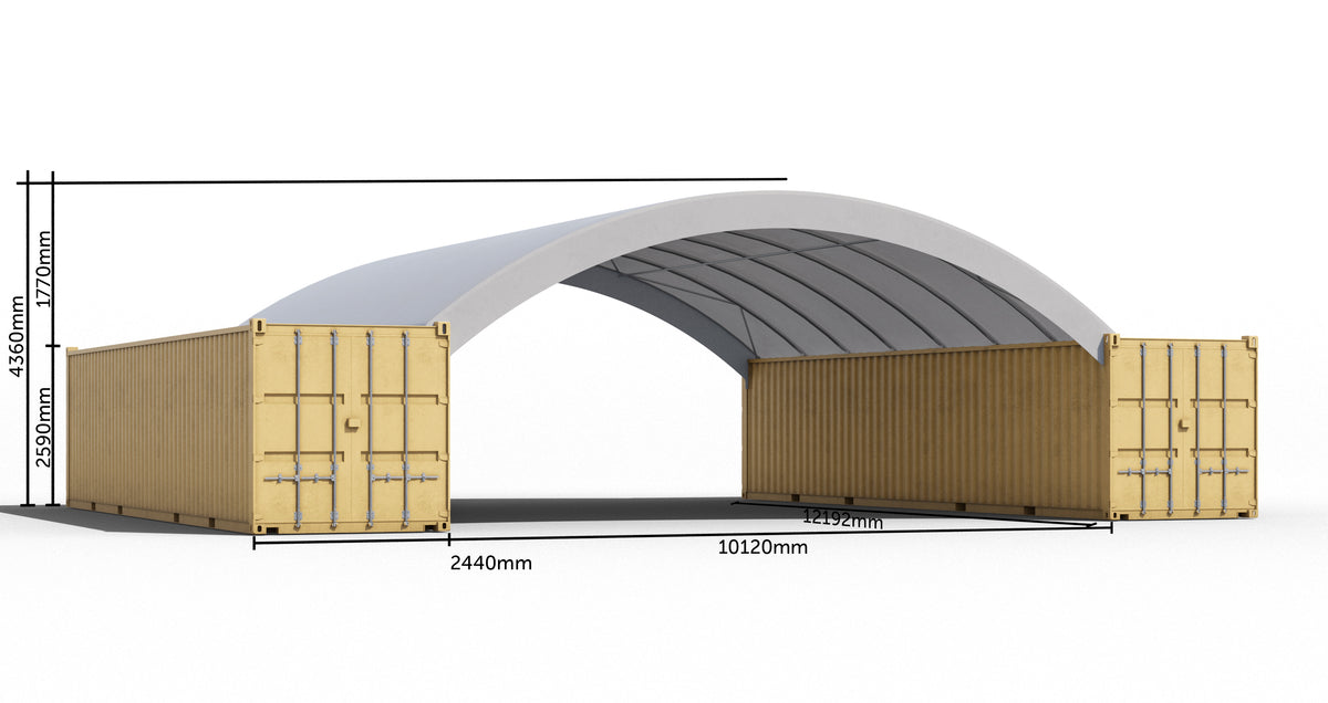 10m Super Heavy Duty container shelter render