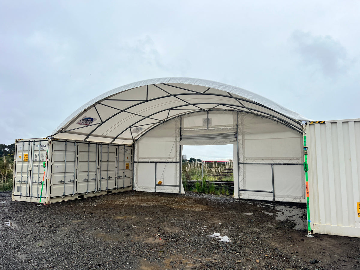 Rolling stock workshop shelter at the KiwiRail Onehunga site